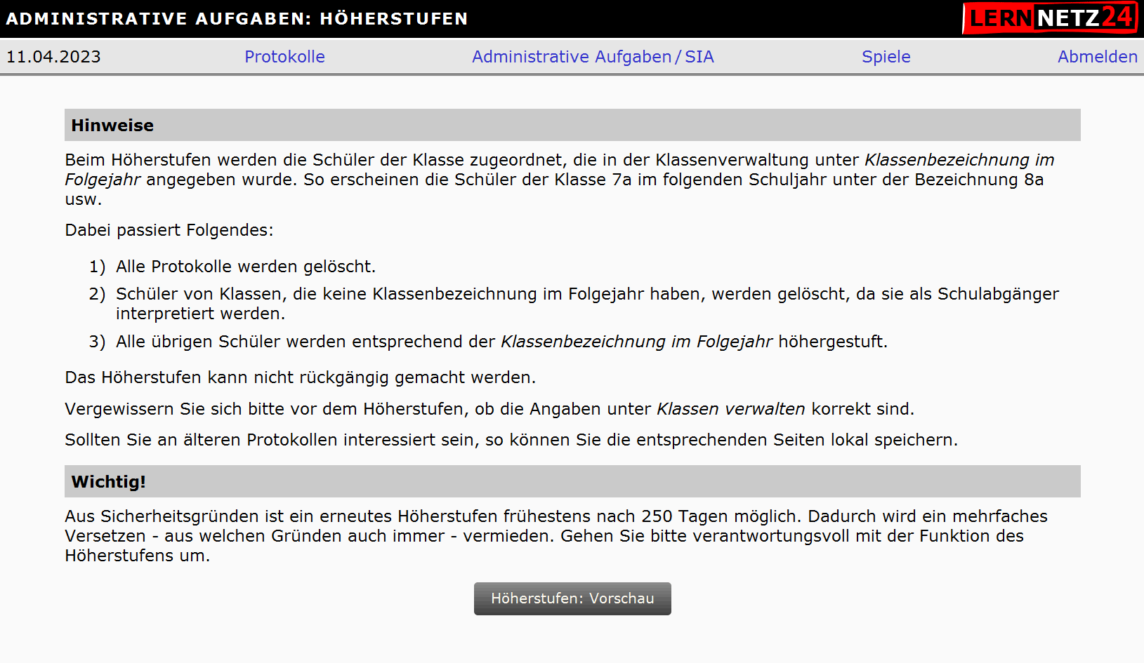 Höherstufen