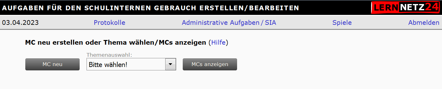 Aufgaben bearbeiten